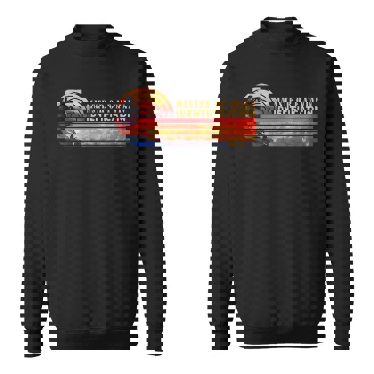 鳥類識別の達人 レトロ・バードウォッチング スウェットシャツ