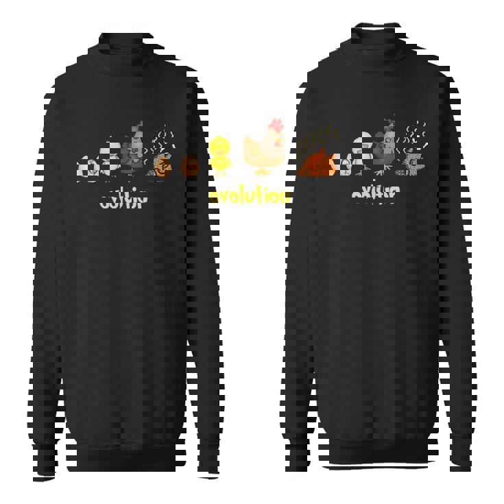 おもしろ 鶏の一生 Ovolution 食物連鎖 スウェットシャツ