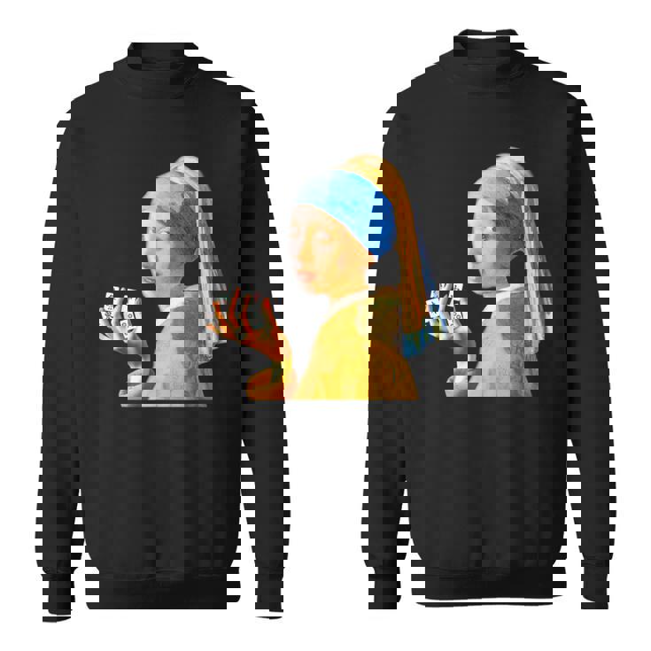 麻雀 牌 おもしろ ネタ フェルメール グッズ 服 面白いtシャツ 面白い メンズ 雀士 プレゼント おしゃれ スウェットシャツ