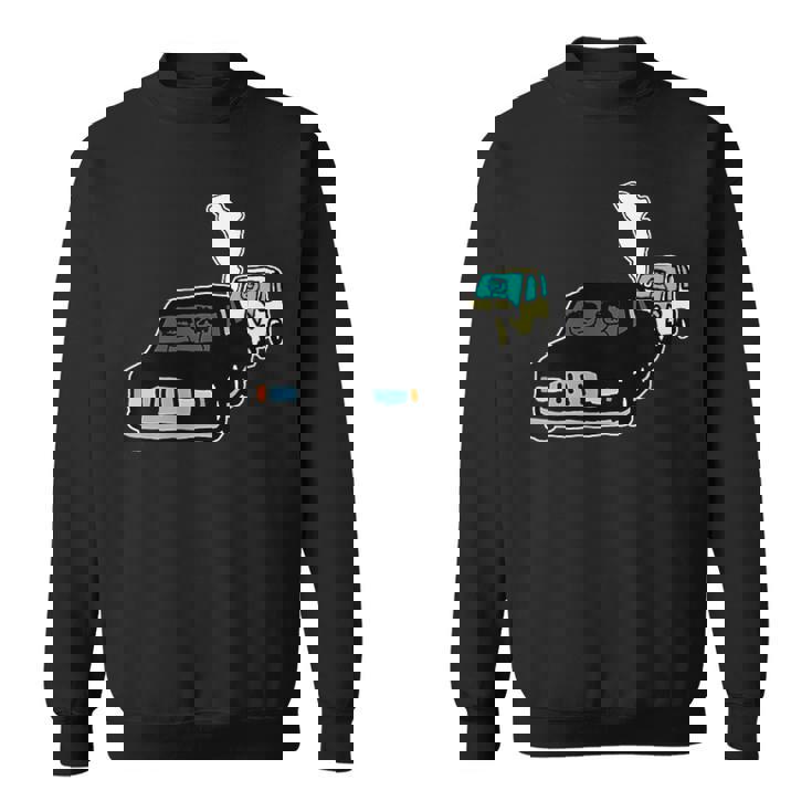 黒塗りの高級車よりも怖い無車検の軽自動車 スウェットシャツ