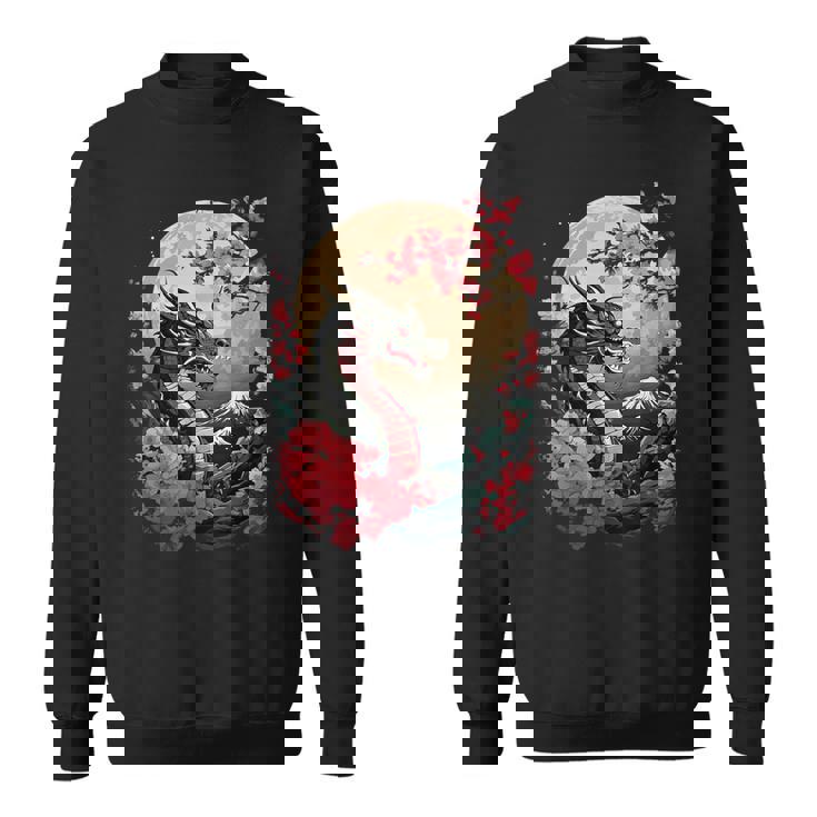 黒龍 桜 日本 美学 日本龍 スウェットシャツ