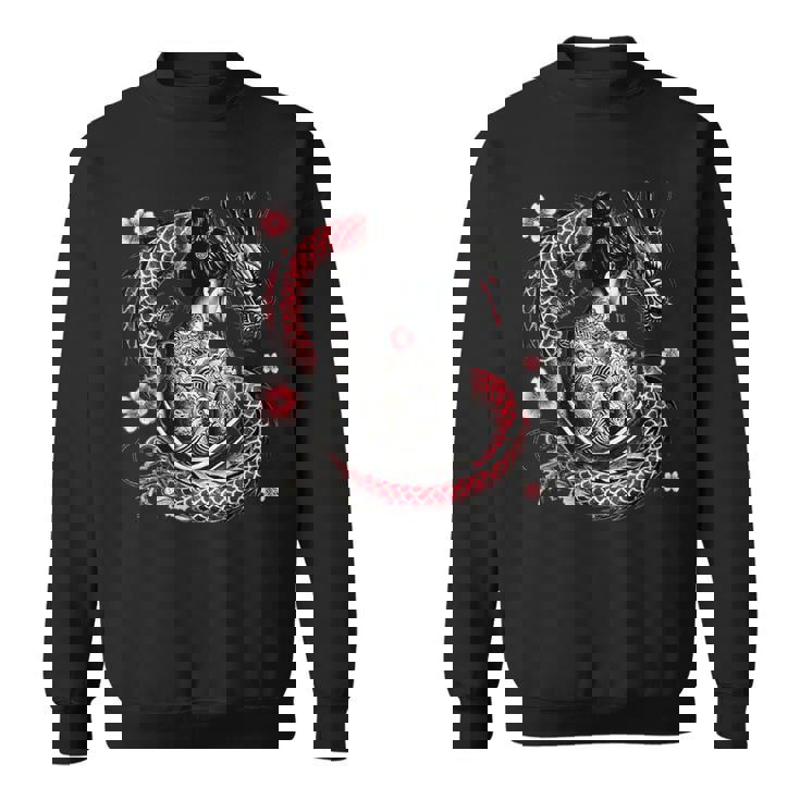 龍と刺青芸者 スウェットシャツ
