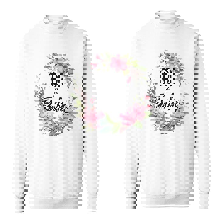 101歳&素晴らしいフローラルパーティーハッピー101歳の誕生日 スウェットシャツ