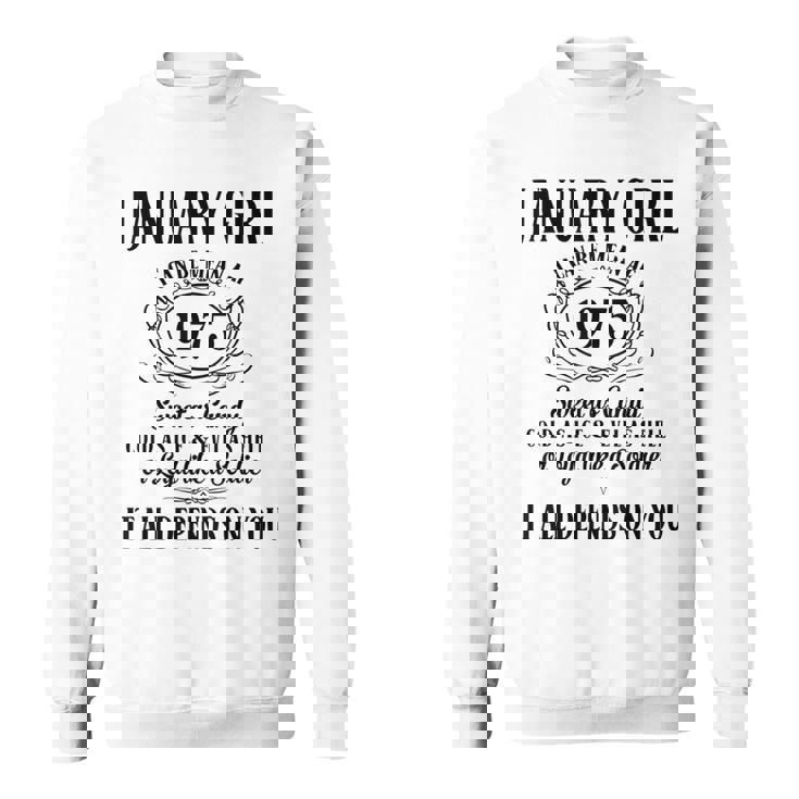 Im 1月ガール 1975年 1月生まれ 1975年 1月少女 スウェットシャツ