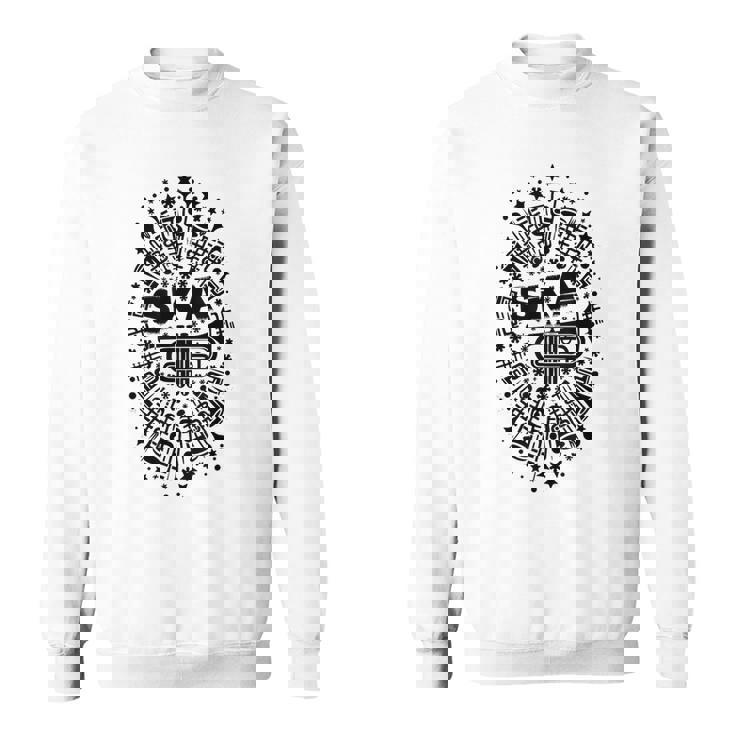 2トーン スカトランペット奏者 サムプリント スウェットシャツ