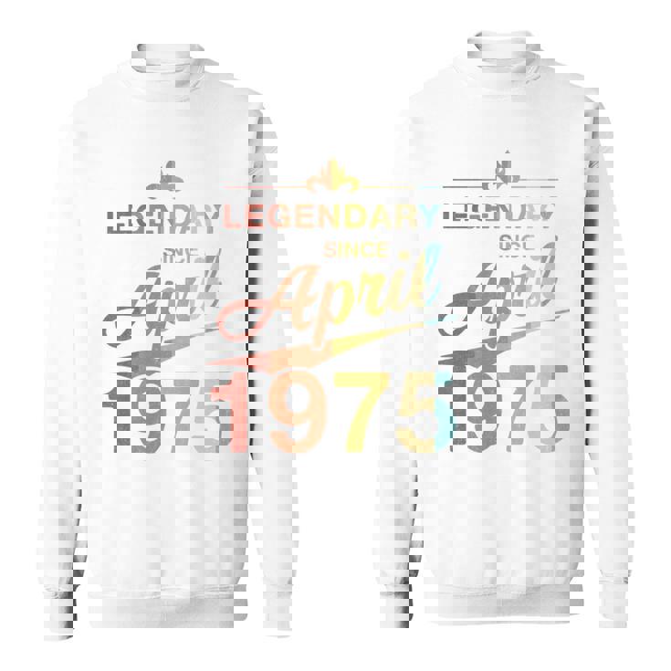 50Th Birthday 1975年4月生まれ 50歳 ヴィンテージ 長袖tシャツ スウェットシャツ