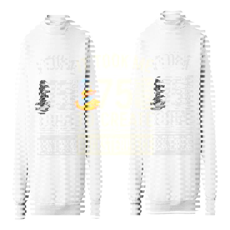 75歳の誕生日ダックスターピースtシャツ ユニークなダック愛好家 75歳 長袖tシャツ スウェットシャツ