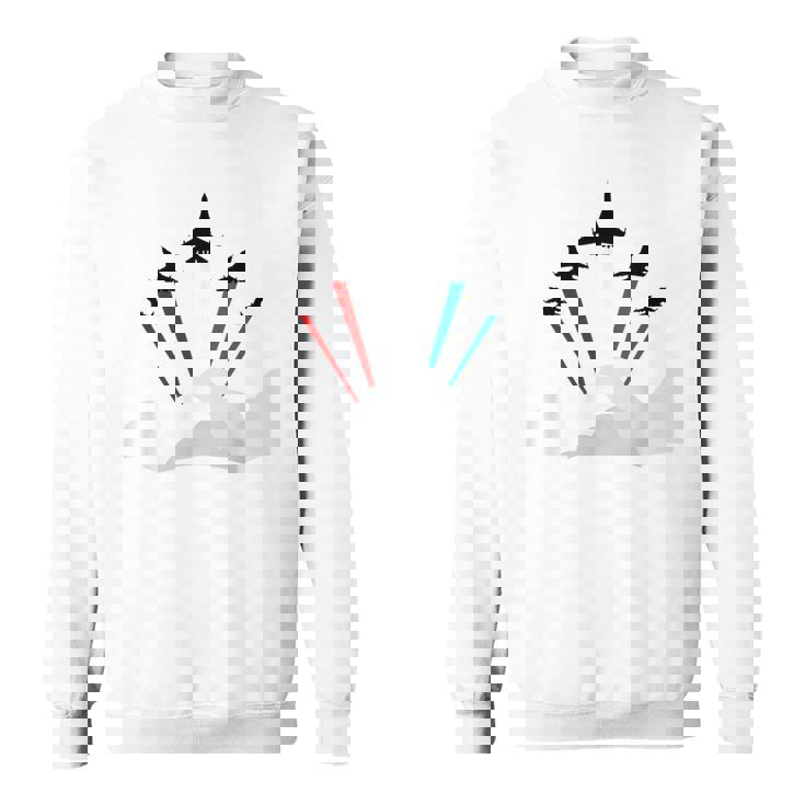 7月4日アメリカ独立記念日戦闘機ジェットクールグラフィック スウェットシャツ