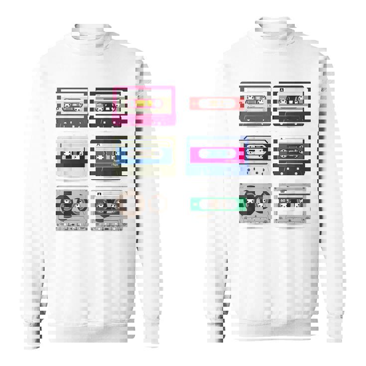 80 年代のロック カセット T シャツ男性ヴィンテージ ロック カセット テープ スウェットシャツ