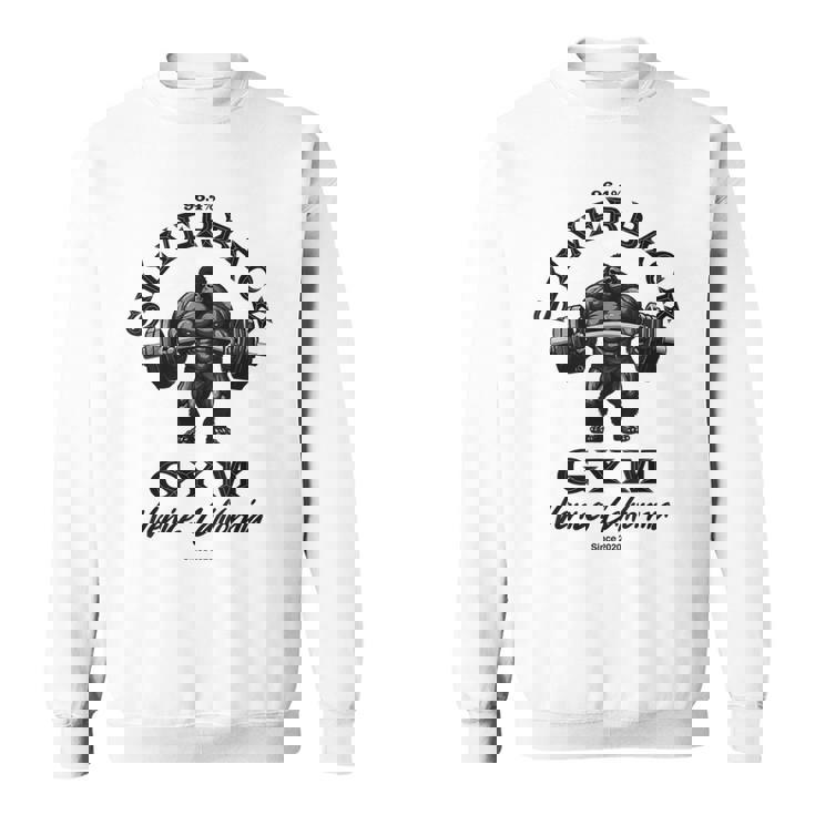 964シルバーバックゴリラ、ジムアパレル、ボディビルディング、類人猿。 スウェットシャツ