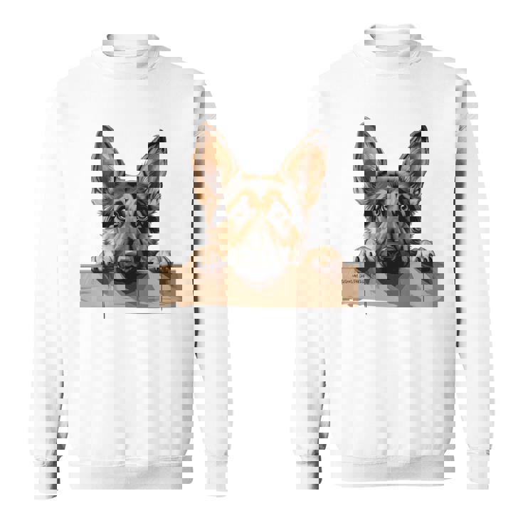 Affectionate Peek ジャーマンシェパードドッグ 長袖tシャツ スウェットシャツ