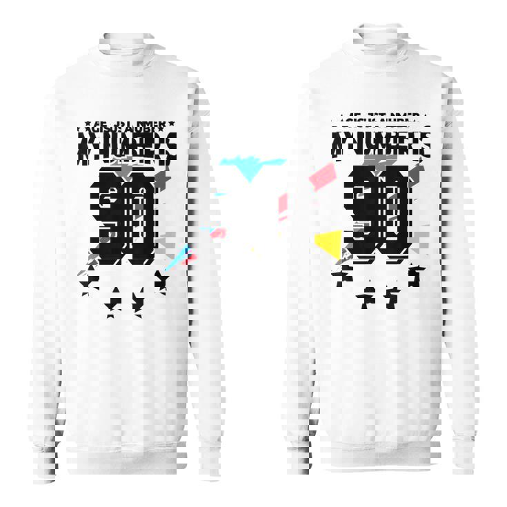 Age Is Just Number スポーツ 90歳 面白い 90歳の誕生日 スウェットシャツ