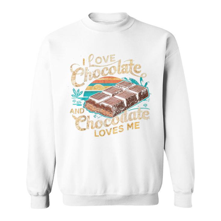 Sweat Vintage « Amoureux Du Chocolat » - Taille S Junior - Occasion Très Bon état