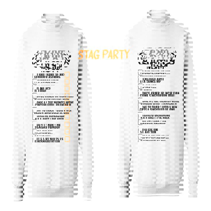 Bachelors Party Checklisttag Do Party Camisa de entrenamiento