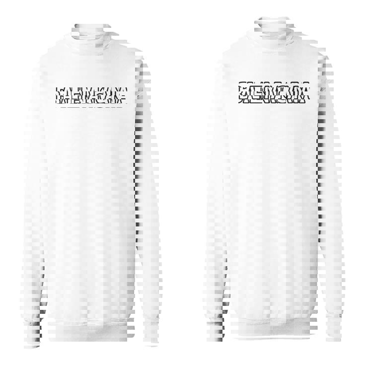 Balenaicana《ばれないかな》ホワイト 白 ロゴ【変なデザイン屋さん】ブランド パロディ 面白デザイン 長袖tシャツ スウェットシャツ