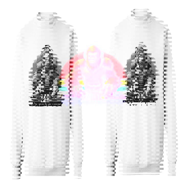 Bassquatch 音楽愛好家のためのサスカッチdjデザイン 長袖tシャツ スウェットシャツ