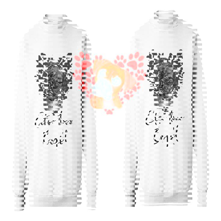 Boxer Dog Cuter Than Cupidalentines Day ボクサー犬 スウェットシャツ