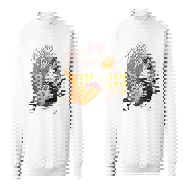 Briefing Time クラシックなボンバーノーズアートスタイル 長袖tシャツ スウェットシャツ