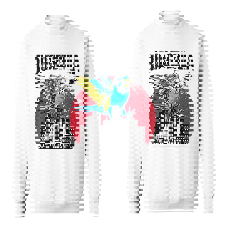 Budgiezilla 面白いインコ セキセイインコ セキセイインコ セキセイインコ 鳥好き スウェットシャツ