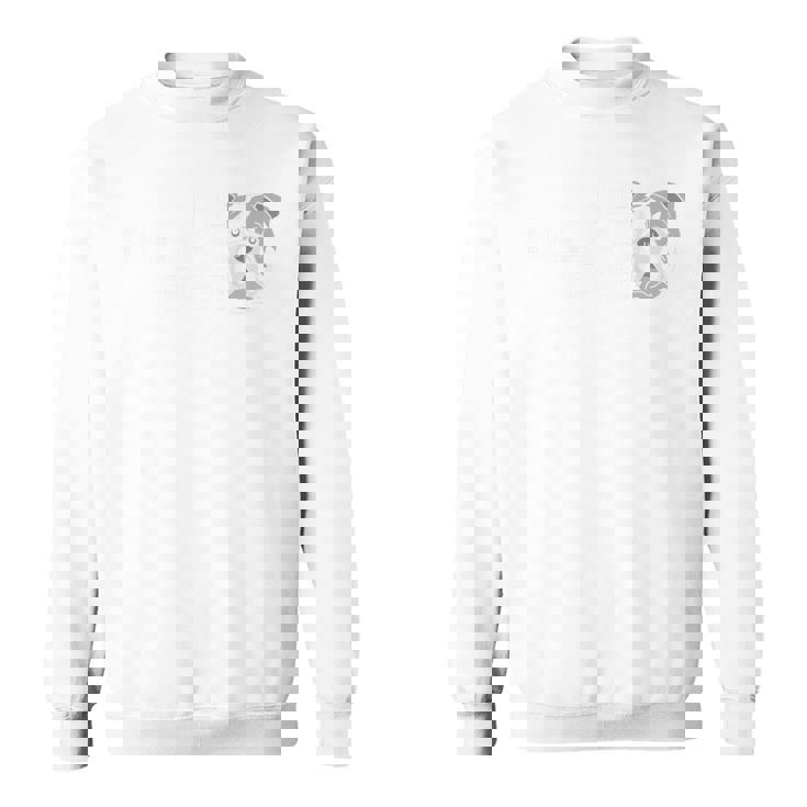 バックプリント The Bulldog Face 犬と犬の飼い主ブルドッグ スウェットシャツ