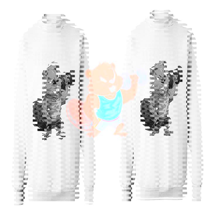 Bóbr Kurwa Gym Fitness Meme ボディービルダー&パンパー 長袖tシャツ スウェットシャツ