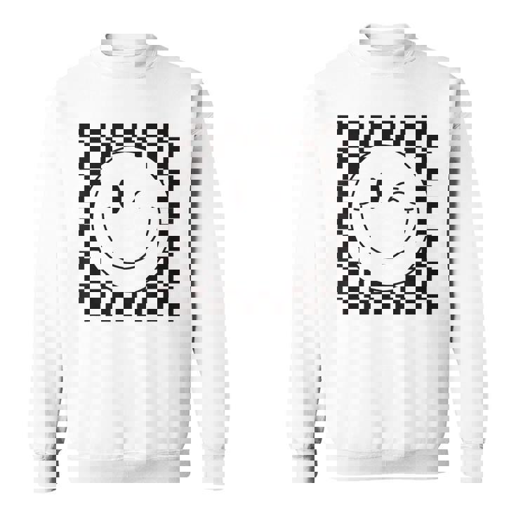 Camisa De Caraonriente A Cuadros Con Ojos Guiños Cara Feliz De Los Años 90 Camisa de entrenamiento