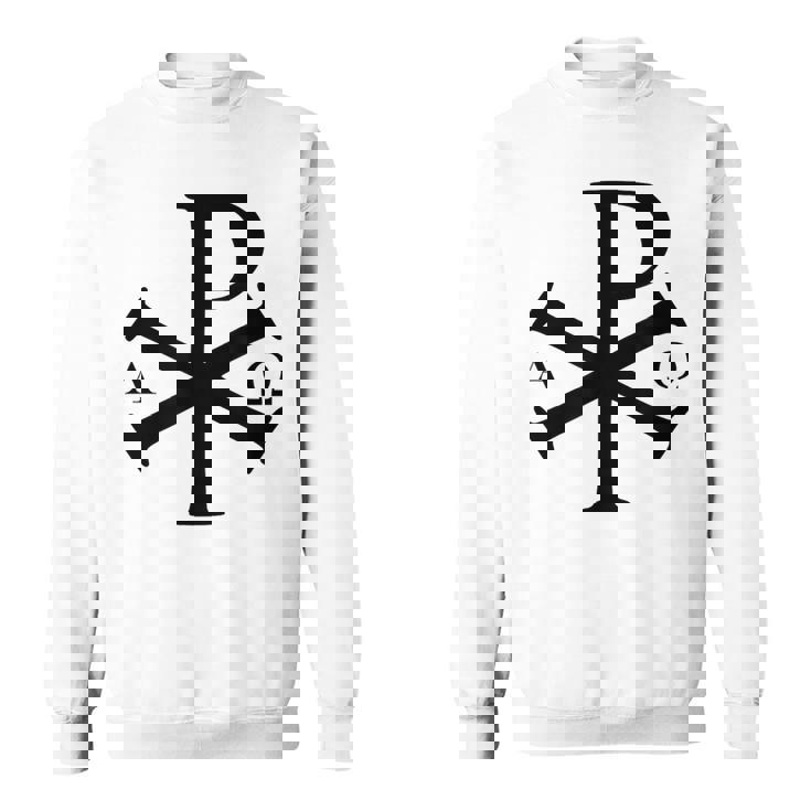 Chi Rho クリスチャン ゴッド アルファ オメガ イエスキリスト キリスト教 スウェットシャツ