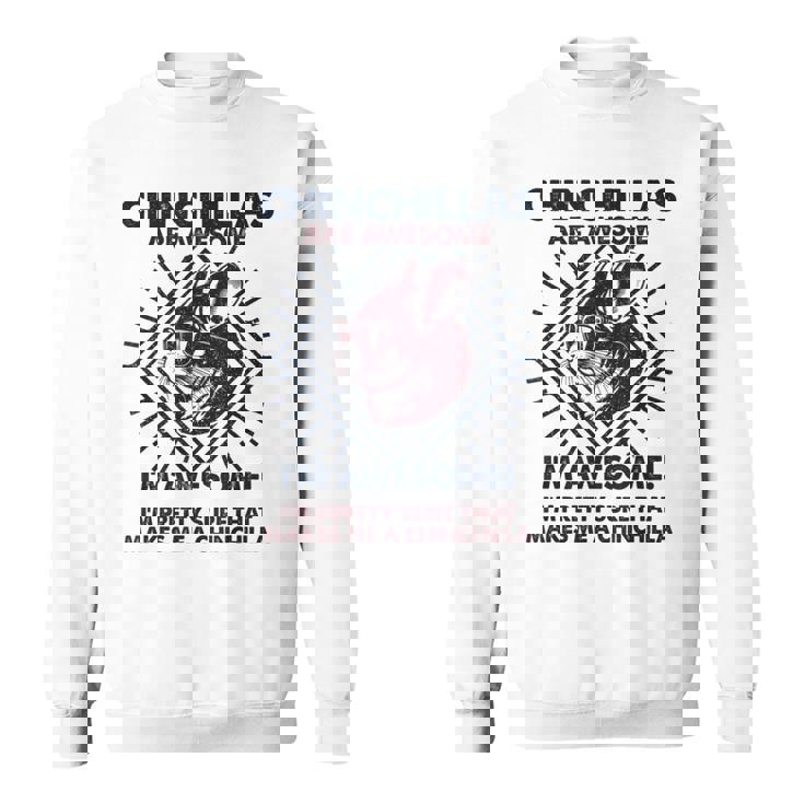 Chinchillas Are Awesome 面白いチンチラママパパ スウェットシャツ