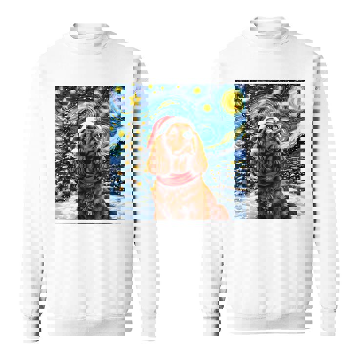 Cockerpanieltarry Night Christmasan Gogh Doganta Hat 長袖tシャツ スウェットシャツ