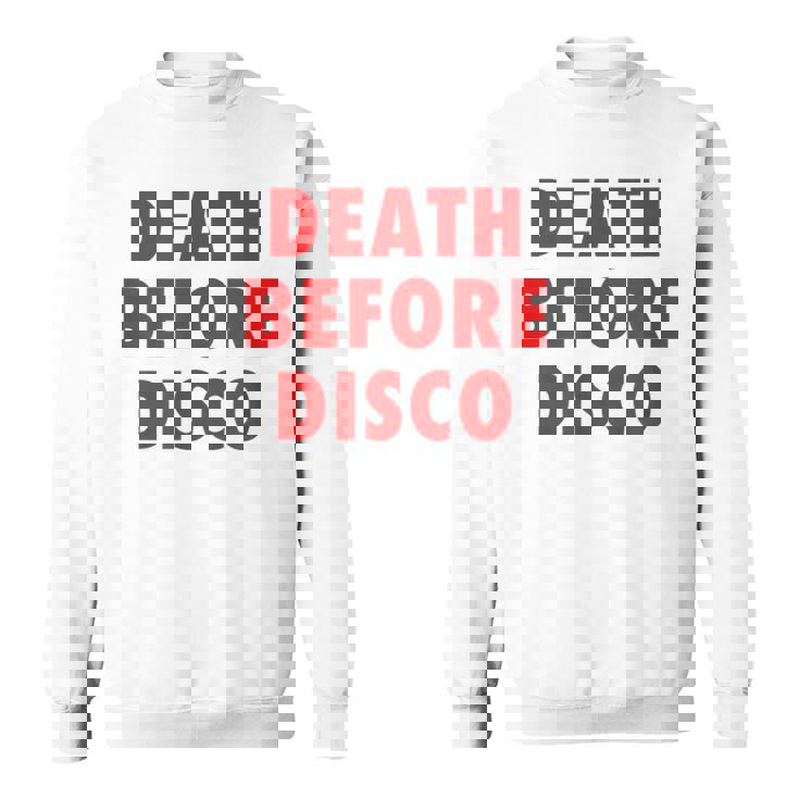 Death Before Disco Inspired メンズ レディース 80年代レトロ スウェットシャツ