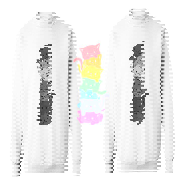 Divertido Gato Lgbt Pila Arco Iris Orgullo Gay Para El Amante De Camisa de entrenamiento