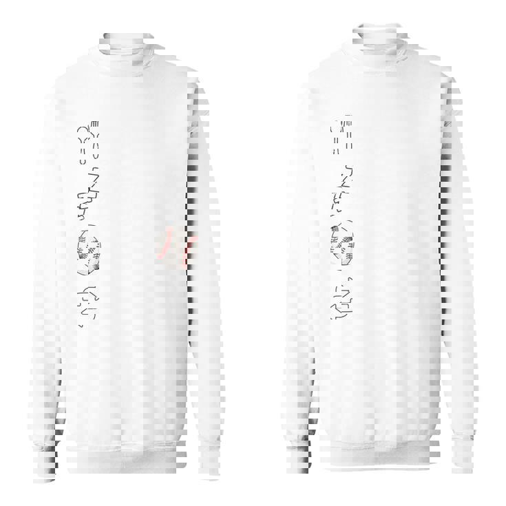 Eatleep Baseball Repeat Baseball Player Coach Team 長袖tシャツ スウェットシャツ