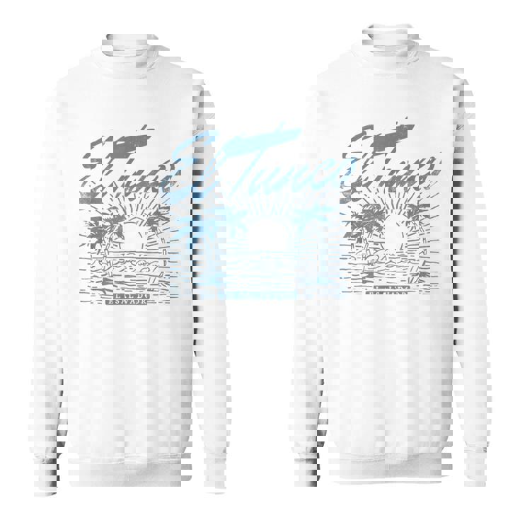 El Tunco エルサルバドル ヴィンテージ アンティーク調 ヤシの木 サーフ スウェットシャツ