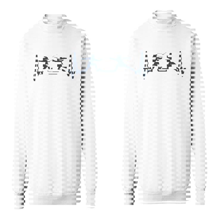 Esgrima Fencer Jugadores Juego Fencing Cardiogram Esgrima Camisa de entrenamiento
