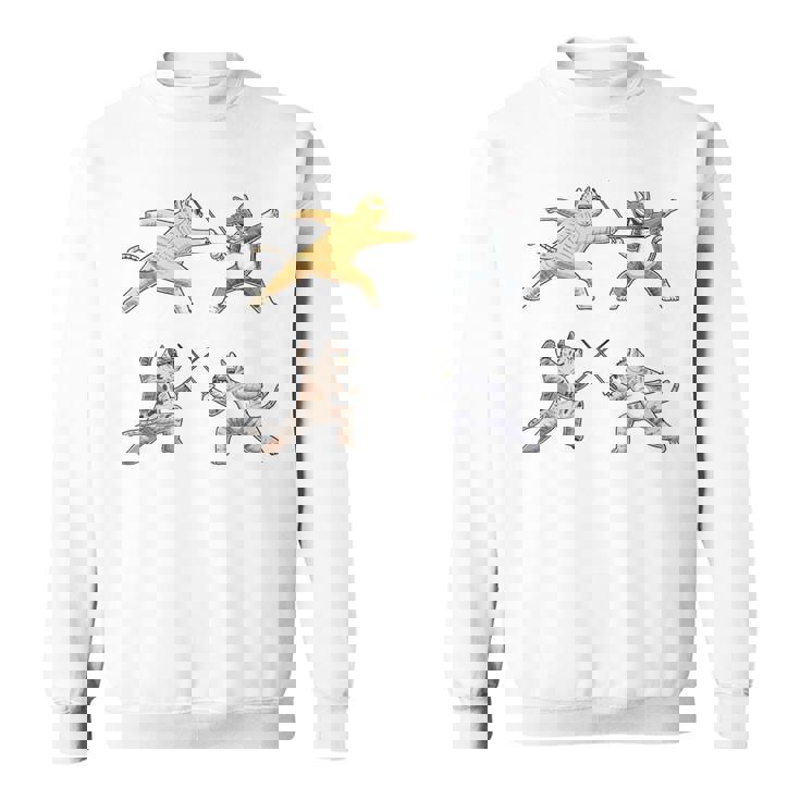 Fencer 猫 エペフェンシング付き スウェットシャツ