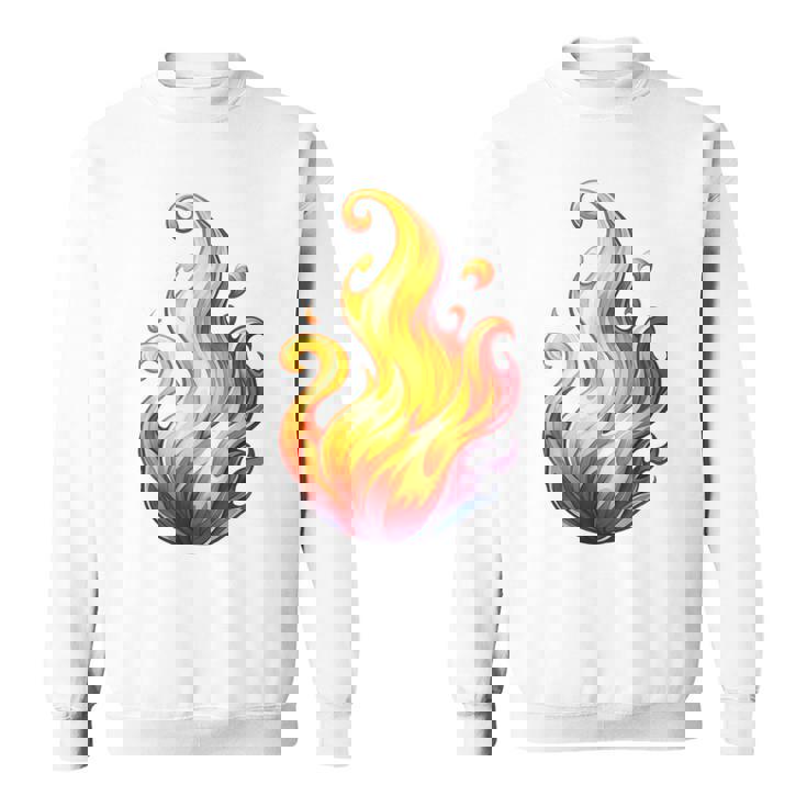 Fire Element Flameのグラフィックアート。あらゆる年齢の方に。 スウェットシャツ