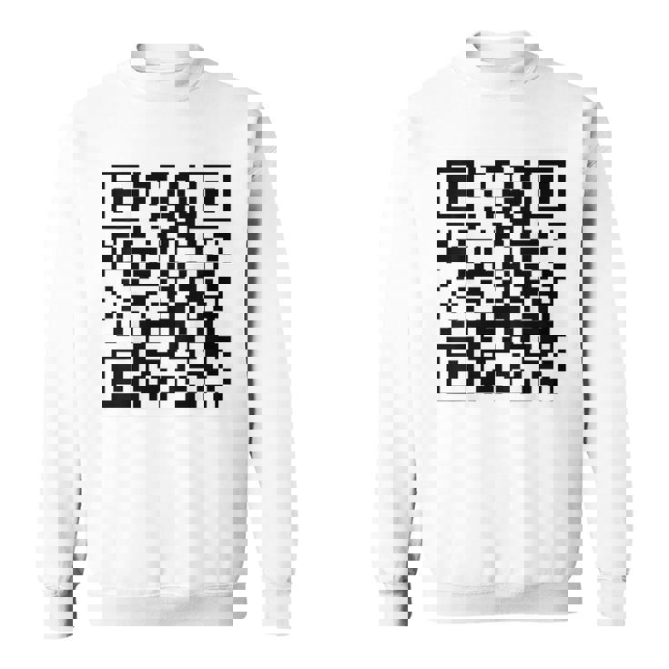 Fu Qr スキャンコード 皮肉ユーモア Fuバックプリント スウェットシャツ