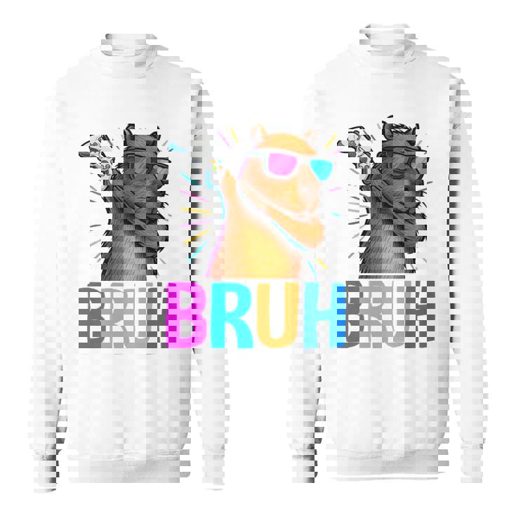 Capybara Gamer Meme Cool Gaming Humor Animal Lover 長袖tシャツ スウェットシャツ