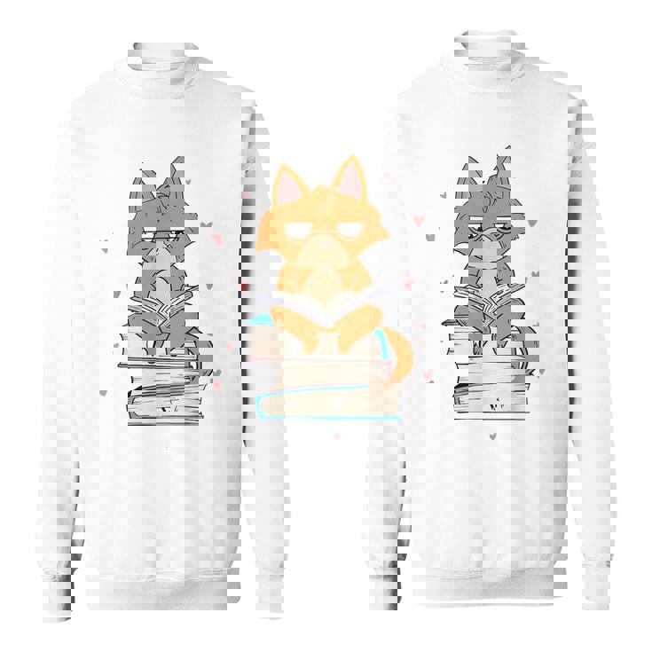 Cat & Amp Amp Book Lover シャツ 猫と本の愛好家 スウェットシャツ