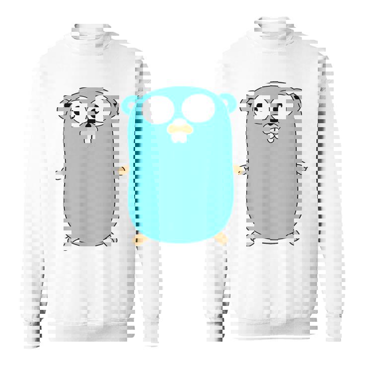 Go Golang プログラミング言語ロゴ マスコットゴファー スウェットシャツ