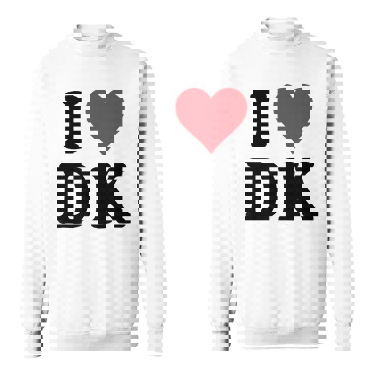 I Heart Dk Initials I Love DK First And Last Name D K スウェットシャツ