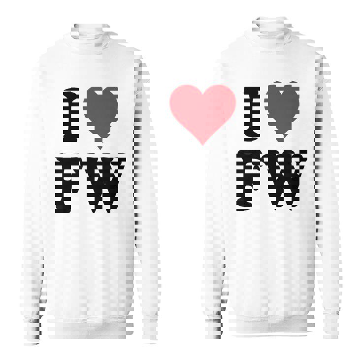 I Heart Fw Initials I Love FW First And Last Name F W スウェットシャツ