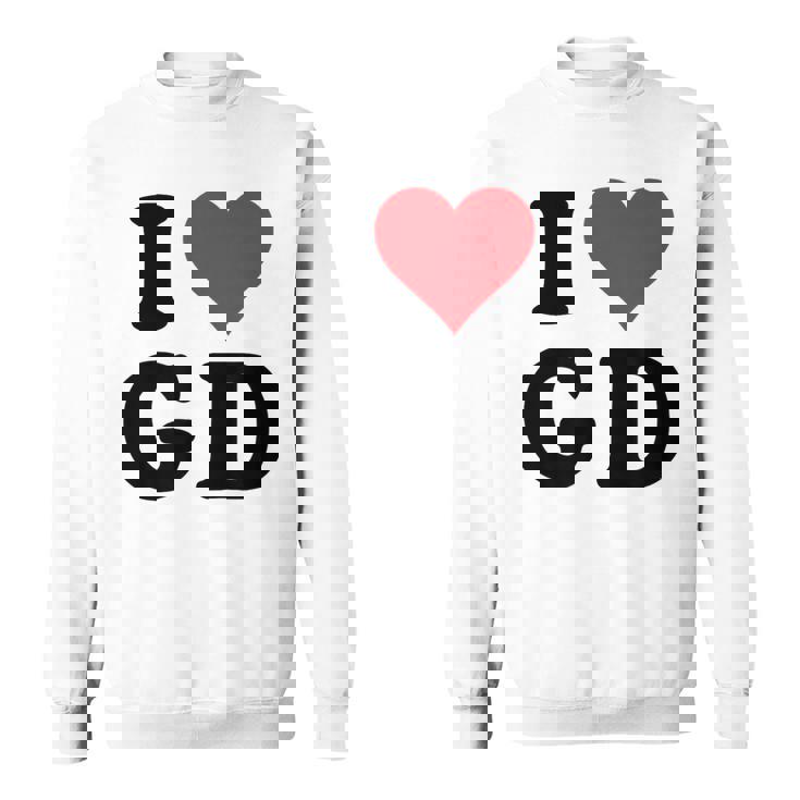 I Heart Gd Initials I Love GD First And Last Name G D スウェットシャツ