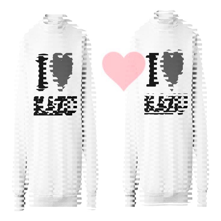 I Heart Kazu 名 I Love パーソナライズ スウェットシャツ