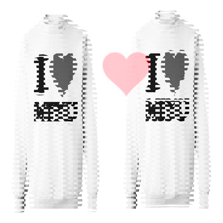 I Heart Miyu ファーストネーム I Love パーソナライズ スウェットシャツ