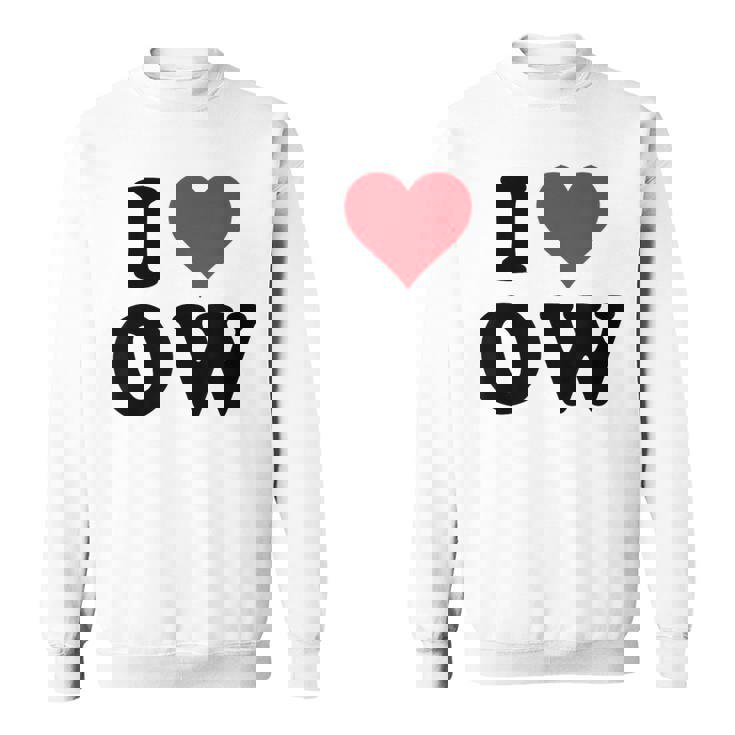 I Heart Ow Initials I Love OW First And Last Name O W スウェットシャツ