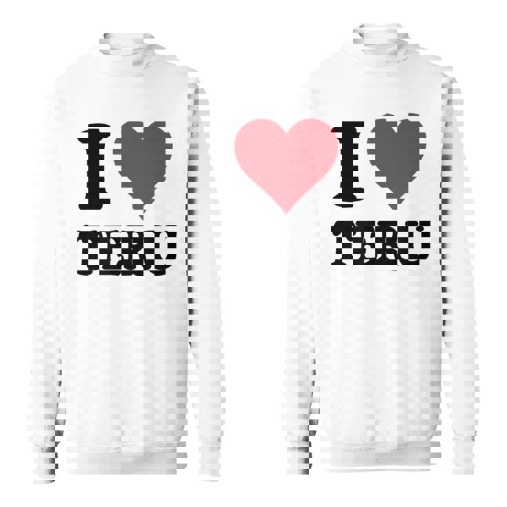 I Heart Teru 名 I Love パーソナライズ スウェットシャツ