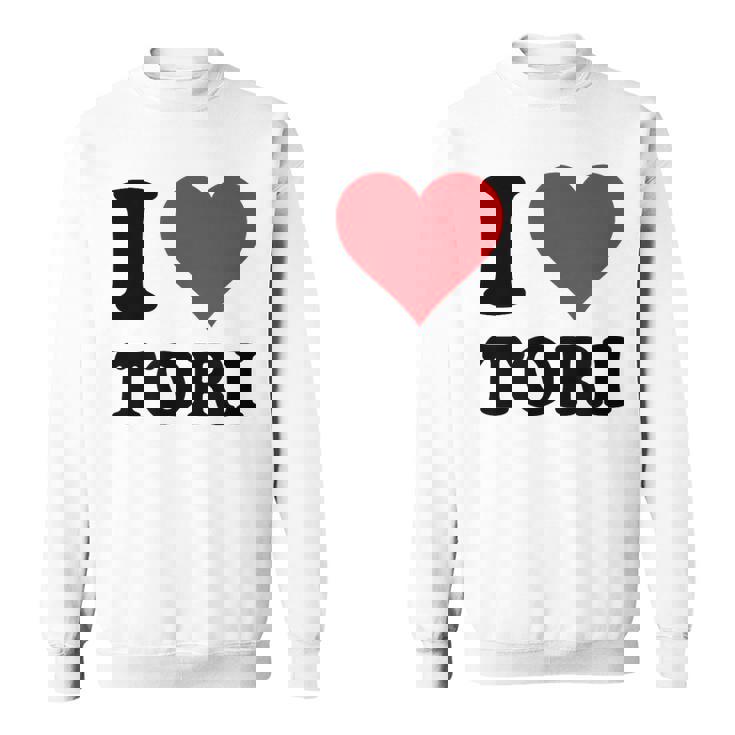 I Heart Tori ファーストネーム I Love パーソナライズ スウェットシャツ