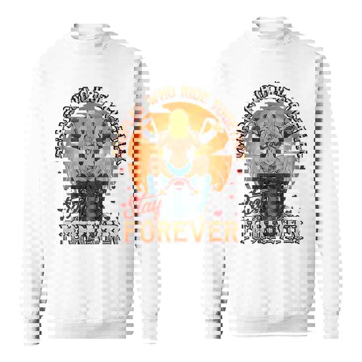 Hot Motorcycle Coupleexy Biker Chick Rider Back Print スウェットシャツ