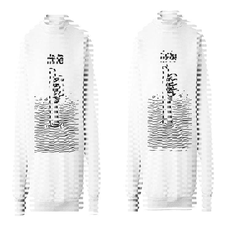 I'm Fine Thumbs Drowning Up メンズ レディース 皮肉なユーモア ジョーク スウェットシャツ